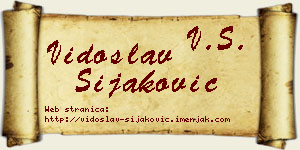 Vidoslav Šijaković vizit kartica